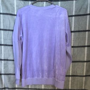 Purple velvet sweater
